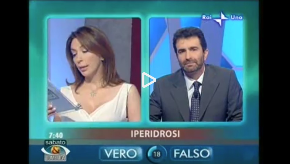 IMMAGINE INTERVISTA RAI MATTEO INCARBONE IPERIDROSI